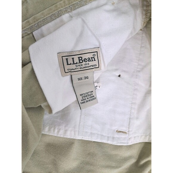 LL Bean Tropic Weight Cargo Shorts Khaki Men's Size 36 Safari Trail Hiking Tan - Picture 5 of 9